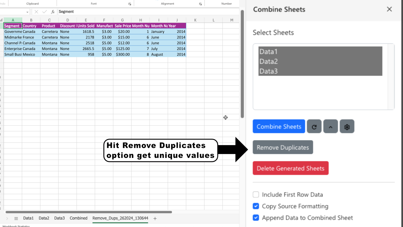 Remove Duplicates